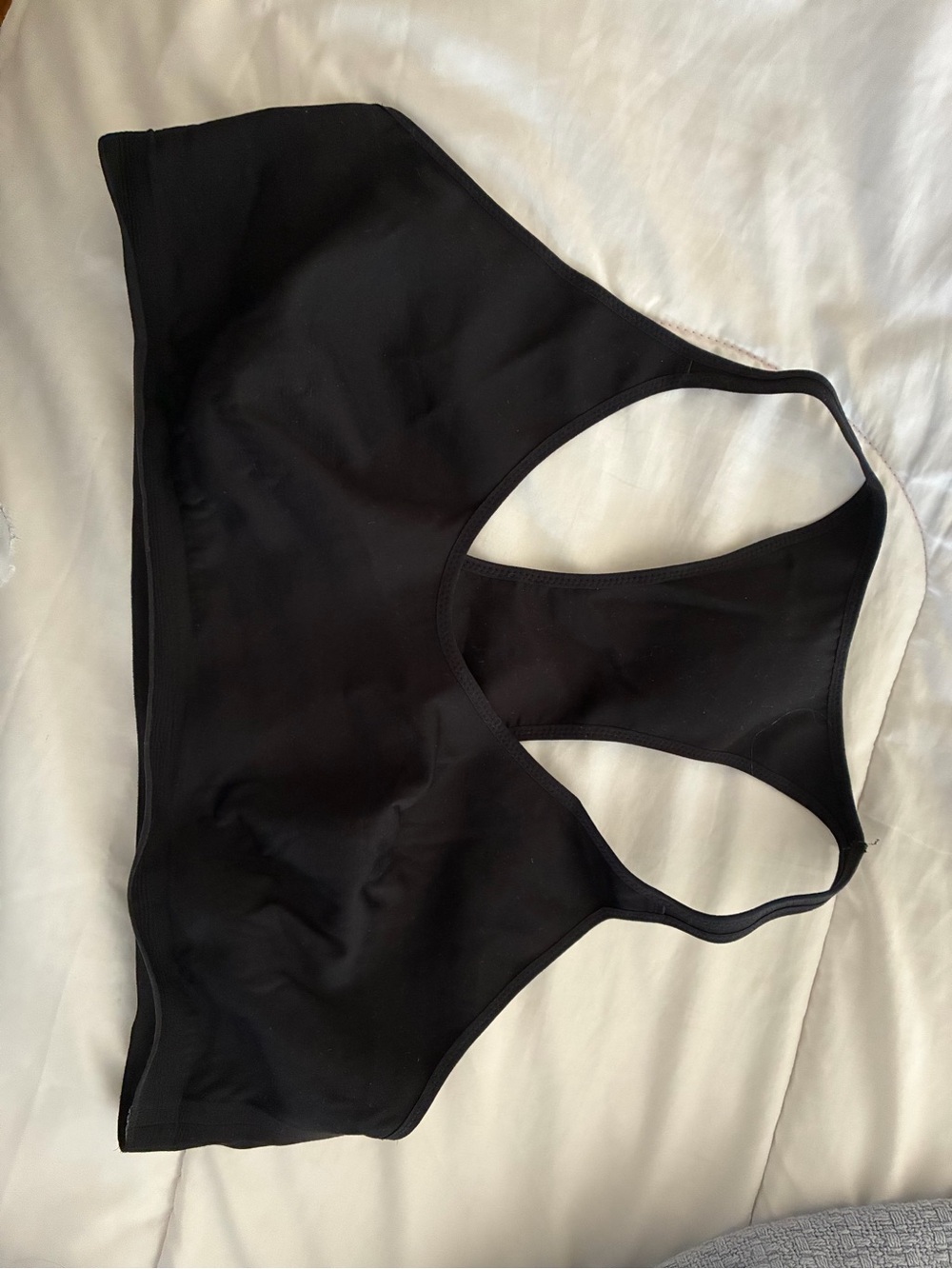 aerie Black Racerback Sports Bralette with Script Detail